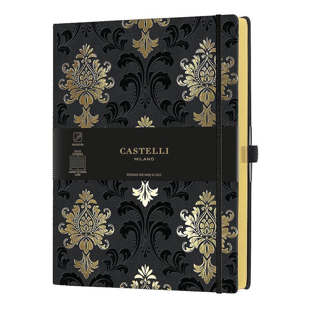 Тефтер Castelli Milano C&G - Baroque Gold, 19см x 25см, на редове