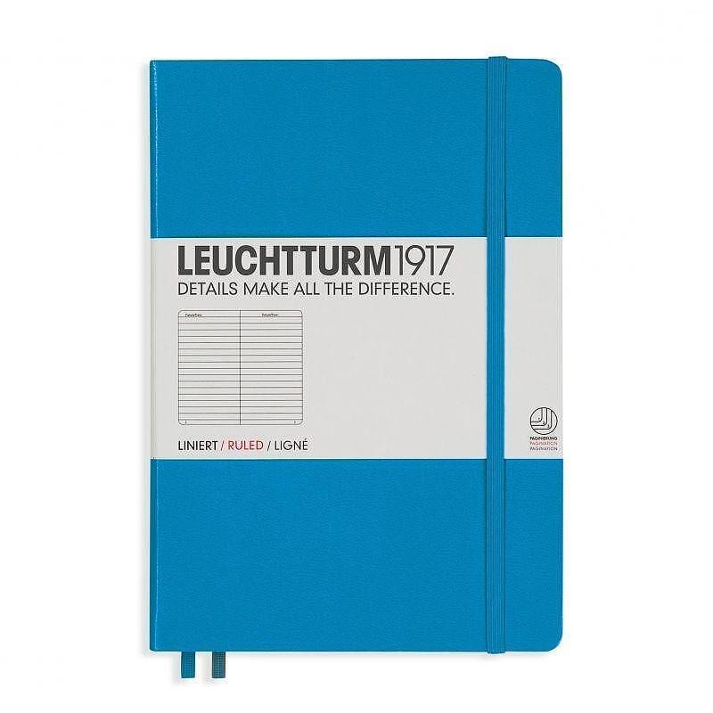 Тефтер А5 Leuchtturm1917 Notebook Medium Azure, твърди корици, на редове