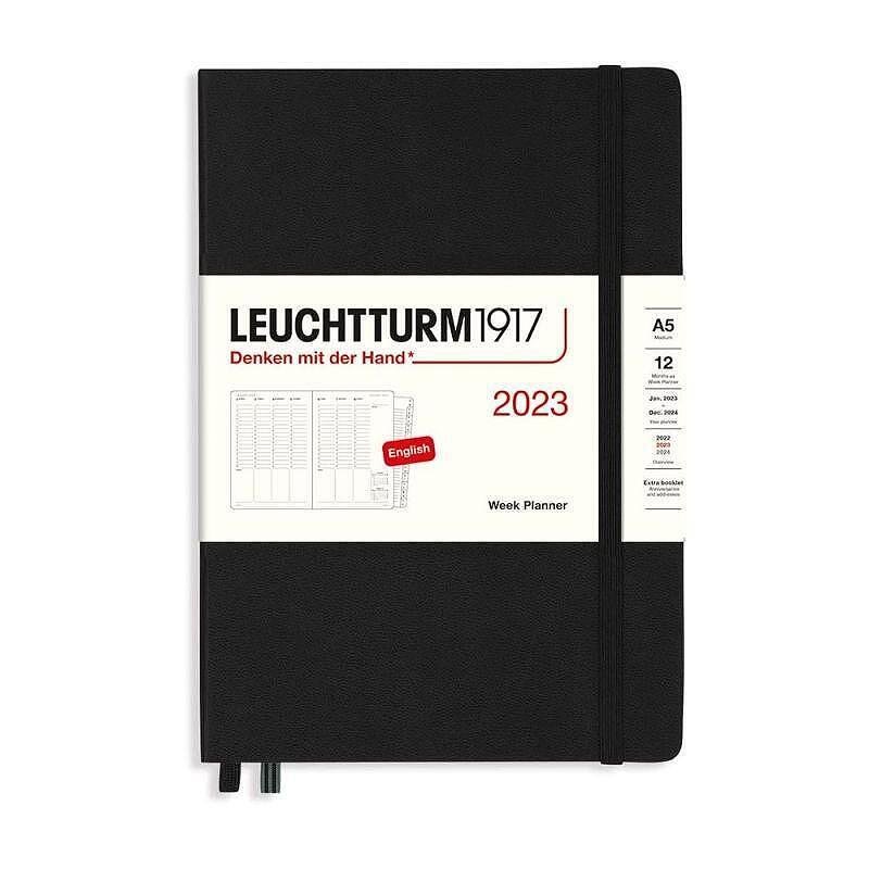 Тефтер A5 Leuchtturm1917 Week Planner Medium 2023, Black