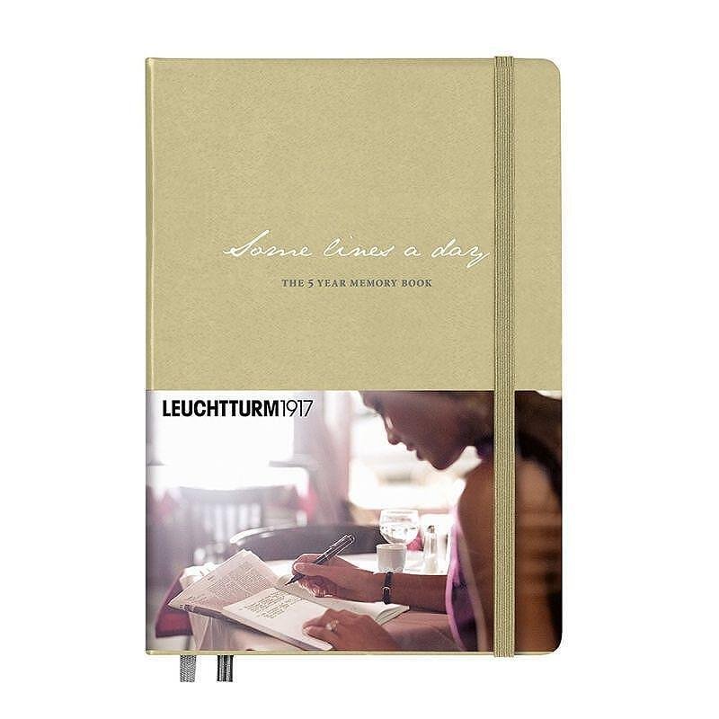 Тефтер А5 Leuchtturm1917 Some Lines a day - 5 години, Sand, твърди корици