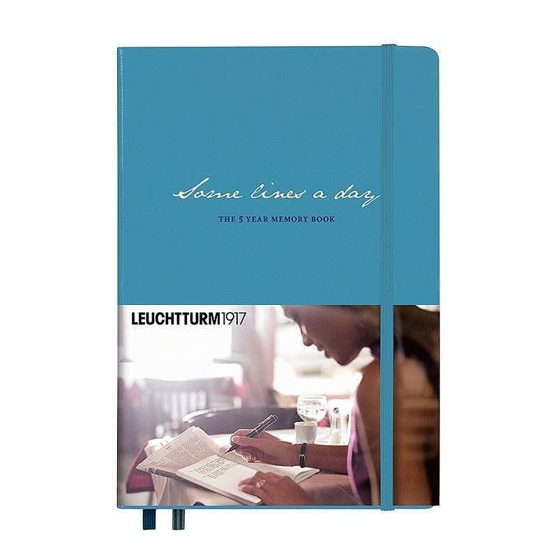 Тефтер А5 Leuchtturm1917 Some Lines a day - 5 години, Nordic Blue, твърди корици