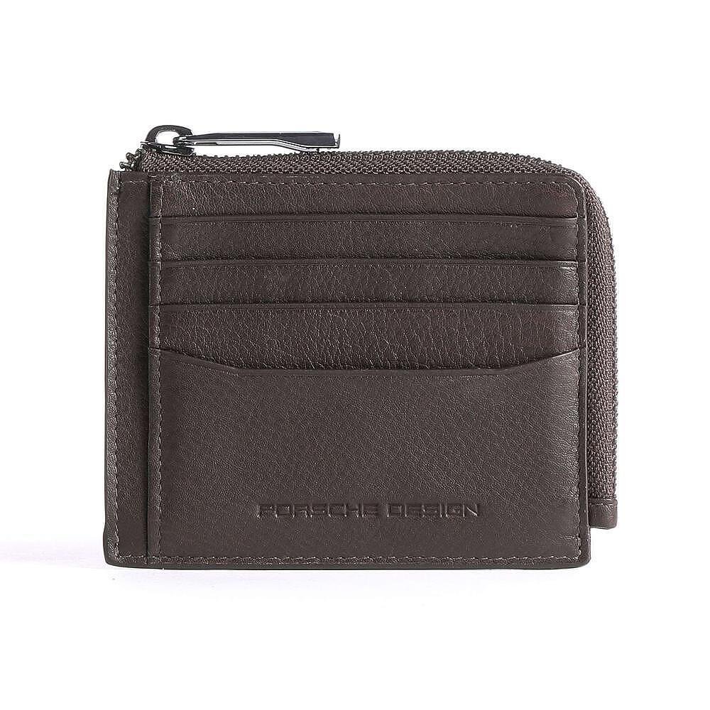 Калъф за кредитни карти Porsche Design Business 11 с цип и RFID защита, тъмнокафяв