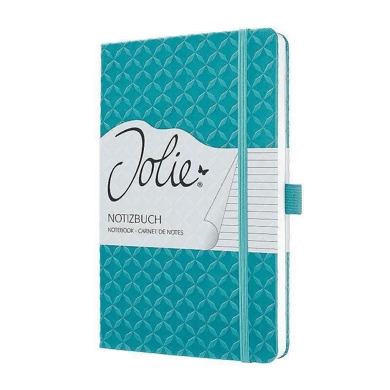Бележник Sigel - Jolie, A5, на редове, твърди корицаи, Aqua Green