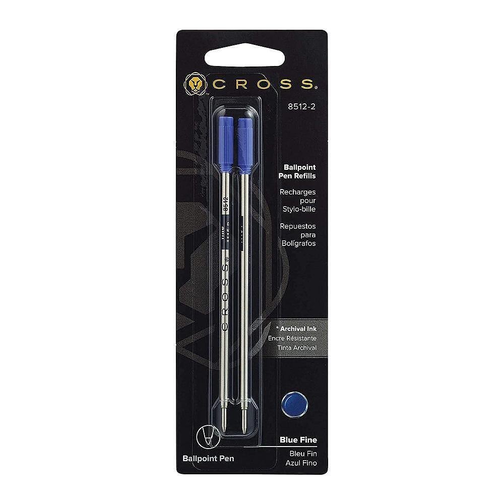 Пълнители за химикалки Cross Slim - 2бр. Fine, сини