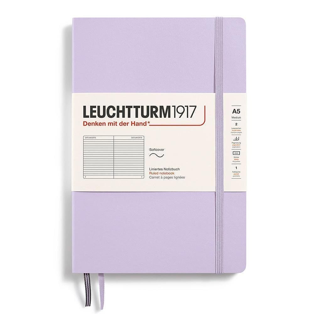 Тефтер A5 Leuchtturm1917 Smooth Colors Collection - Lilac, мека корица, на редове