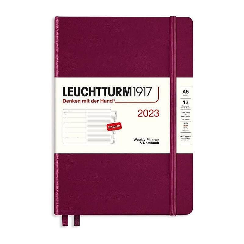 Тефтер А5 Leuchtturm1917 Weekly Planner & Notebook 2023, Port Red