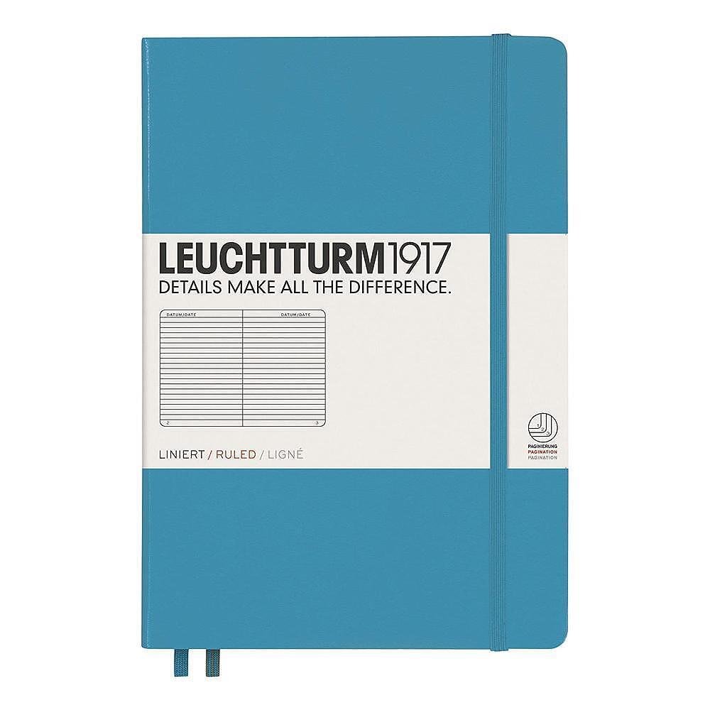 Тефтер А5 Leuchtturm1917 Notebook Medium Nordic Blue, твърди корици, на редове