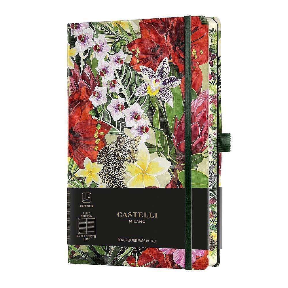 Тефтер Castelli Milano Eden - Leopard, 13см x 21см, на редове