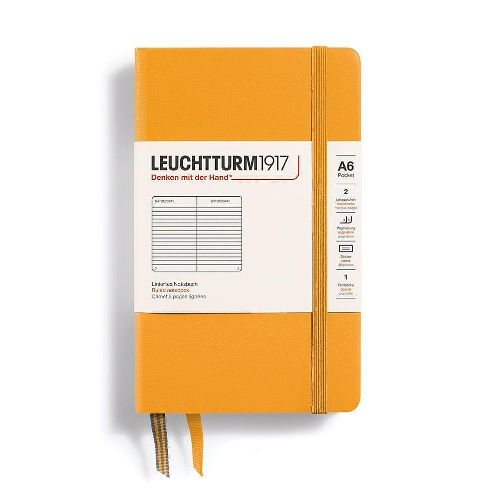 Тефтер А6 Leuchtturm1917 Notebook Rising Colors - Rising Sun, твърда корица, на редове