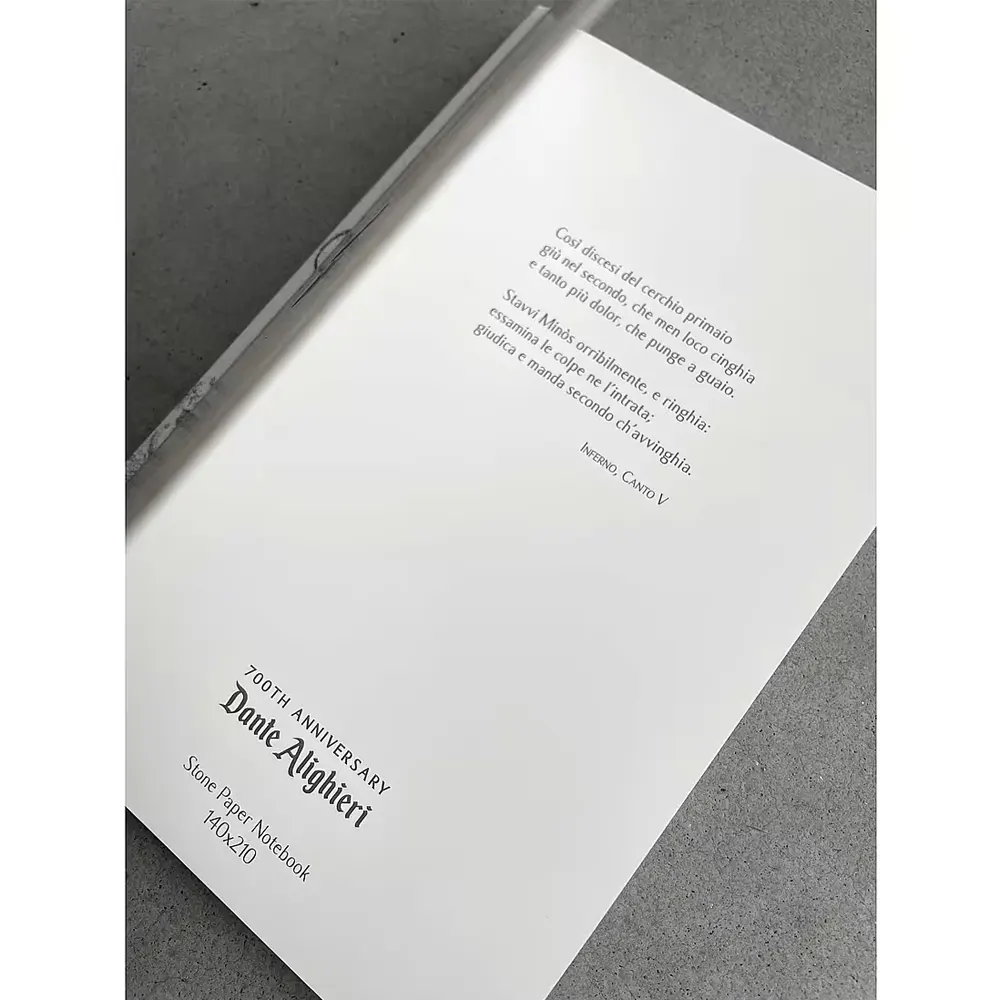 Тетрадка Pininfarina - Sostanza Notes Inferno Dante Alighieri 700th Anniversary Special Edition, каменна хартия, бяла - 2