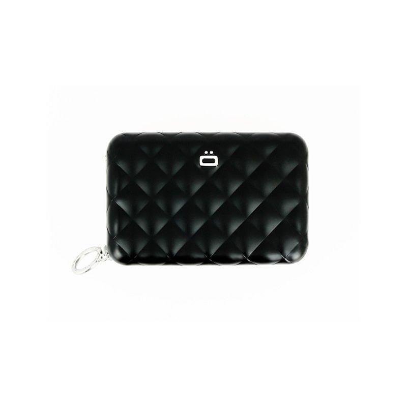 Дамски портфейл OGON Quilted Zipper, черен