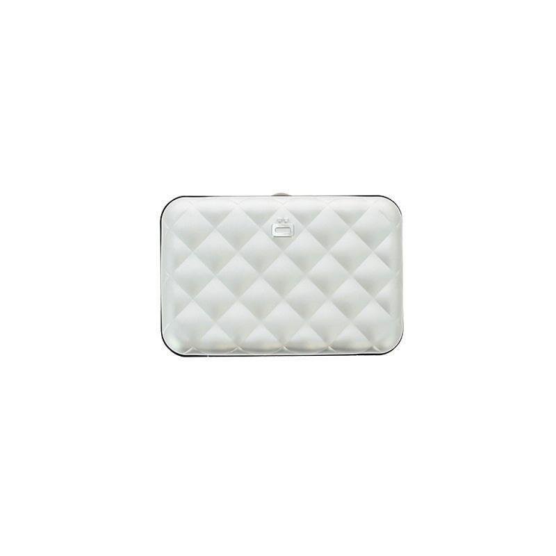 Дамски портфейл OGON Quilted Button, сребрист