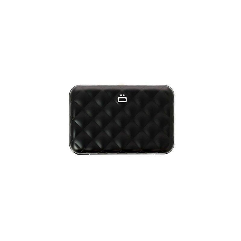 Дамски портфейл OGON Quilted Button, черен