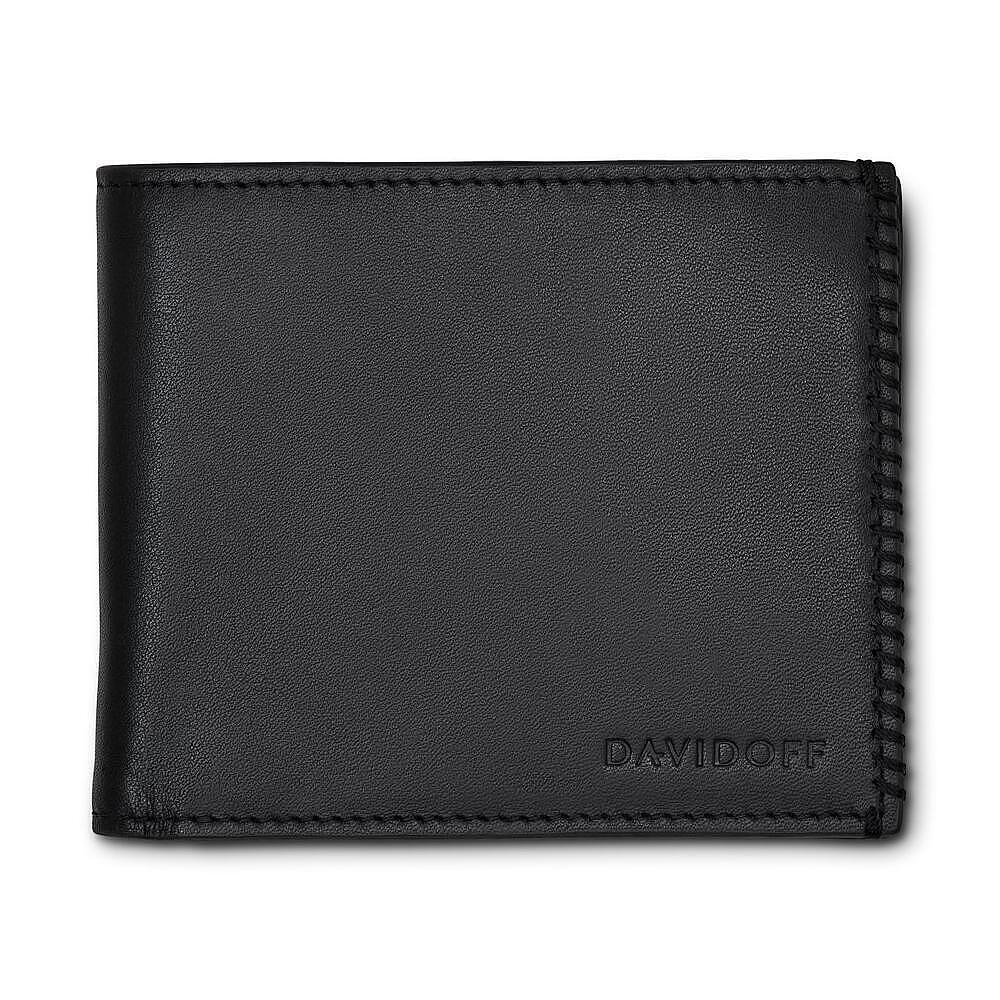 Портфейл DAVIDOFF със 7 отделения за карти и RFID защита, черен