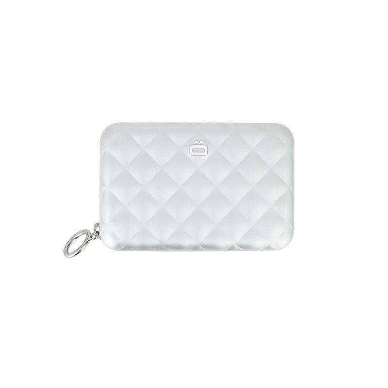Дамски портфейл OGON Quilted Zipper, сребрист