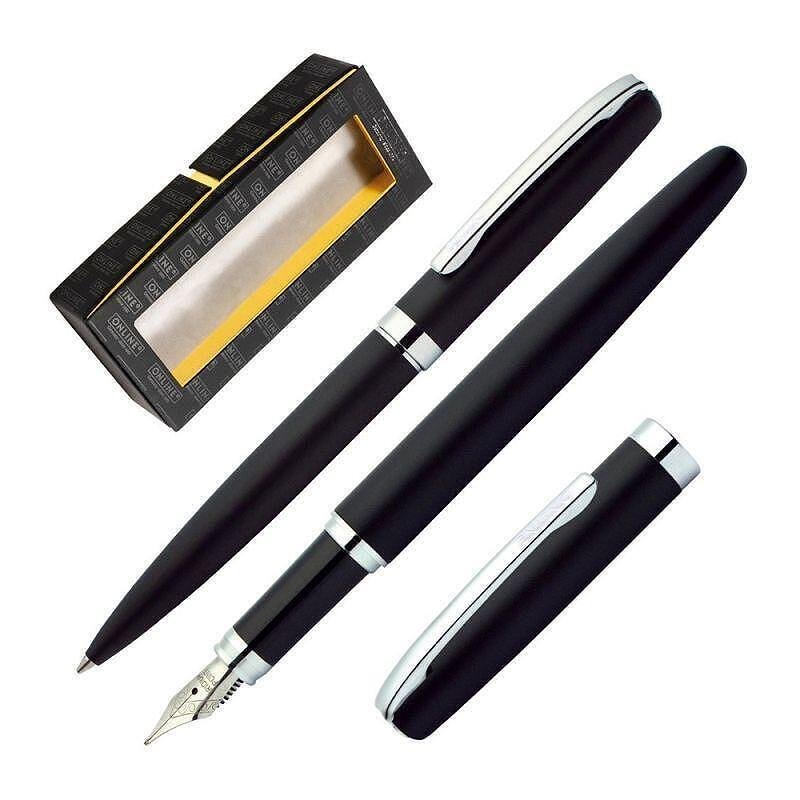 Комплект писалка и химикалка Online - Eleganza Black/Silver