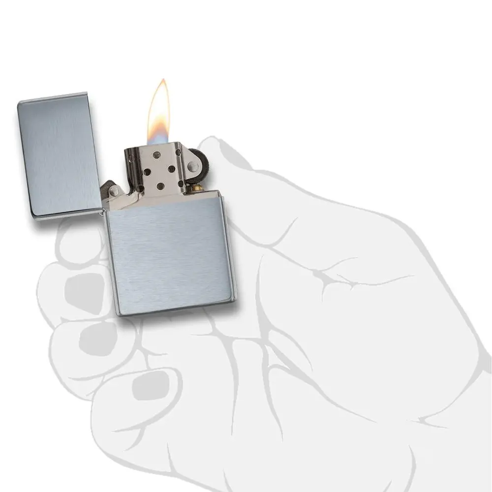 Запалка Zippo 230.25 - Brushed Chrome Vintage - 4