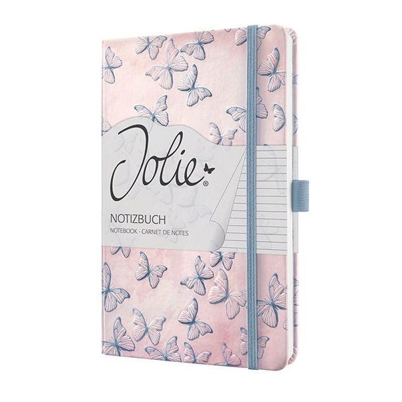 Бележник Sigel - Jolie, A5, на редове, твърди корици, Dreamy Butterflies