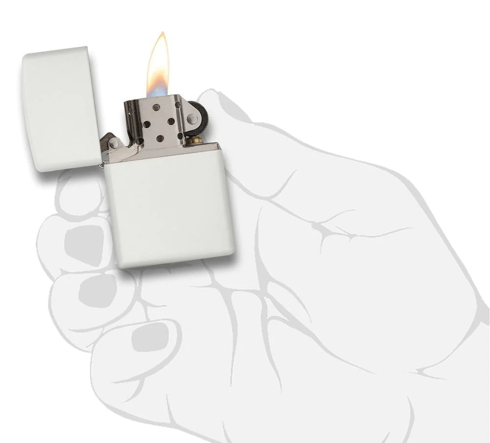 Запалка Zippo 214  White Matte - 4