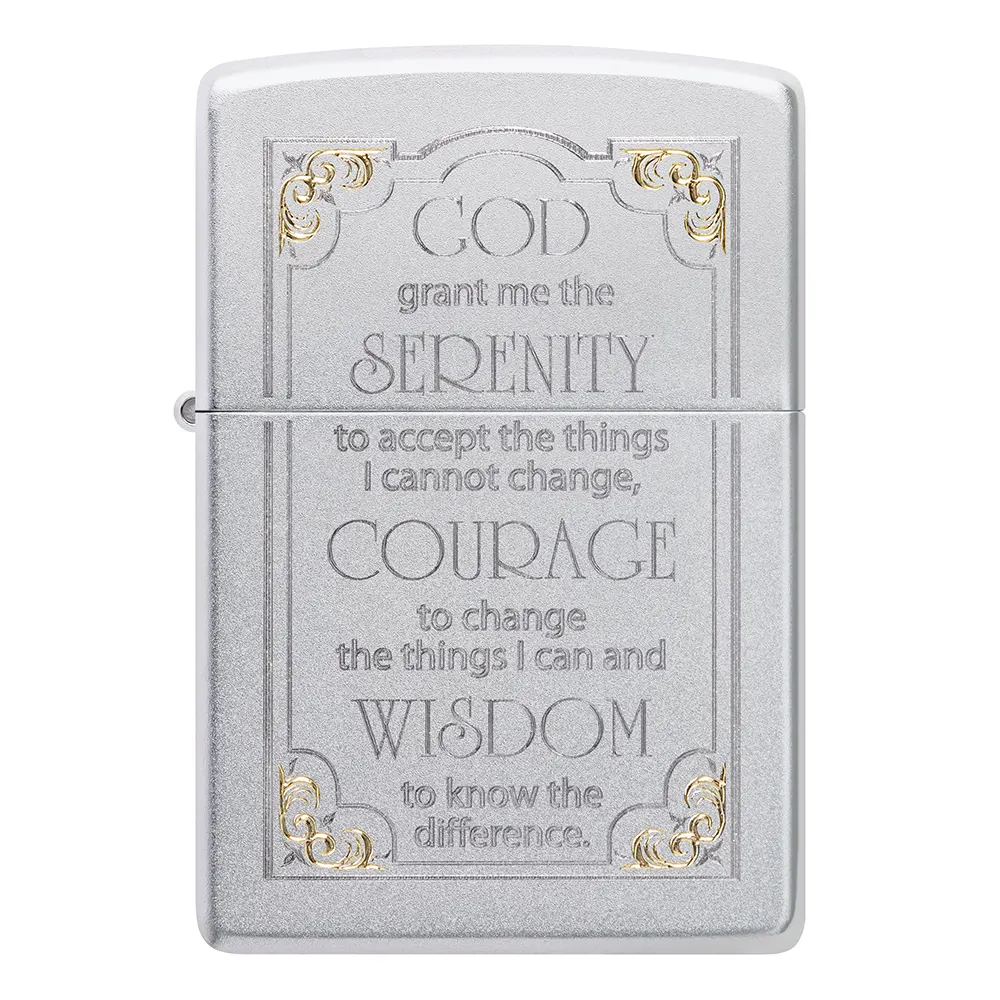 Запалка Zippo Serenity Prayer, Satin Chrome - 2