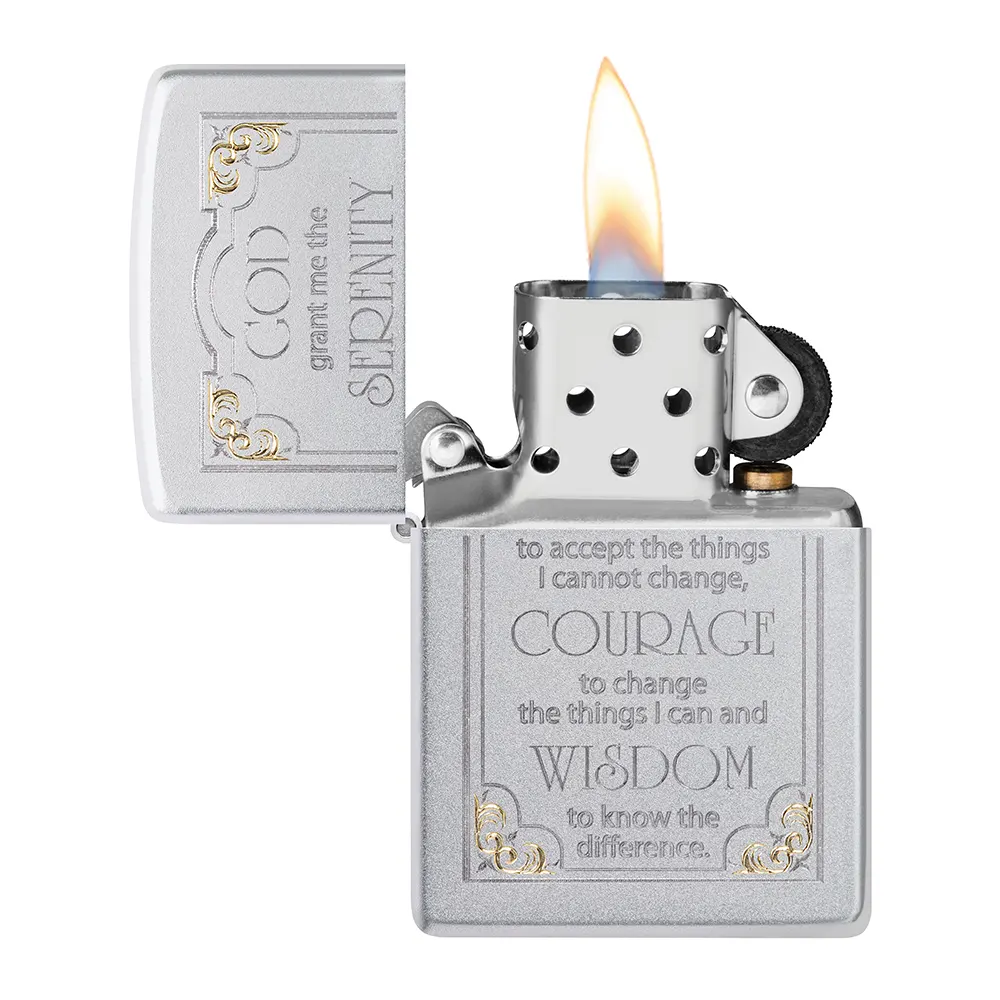 Запалка Zippo Serenity Prayer, Satin Chrome - 3