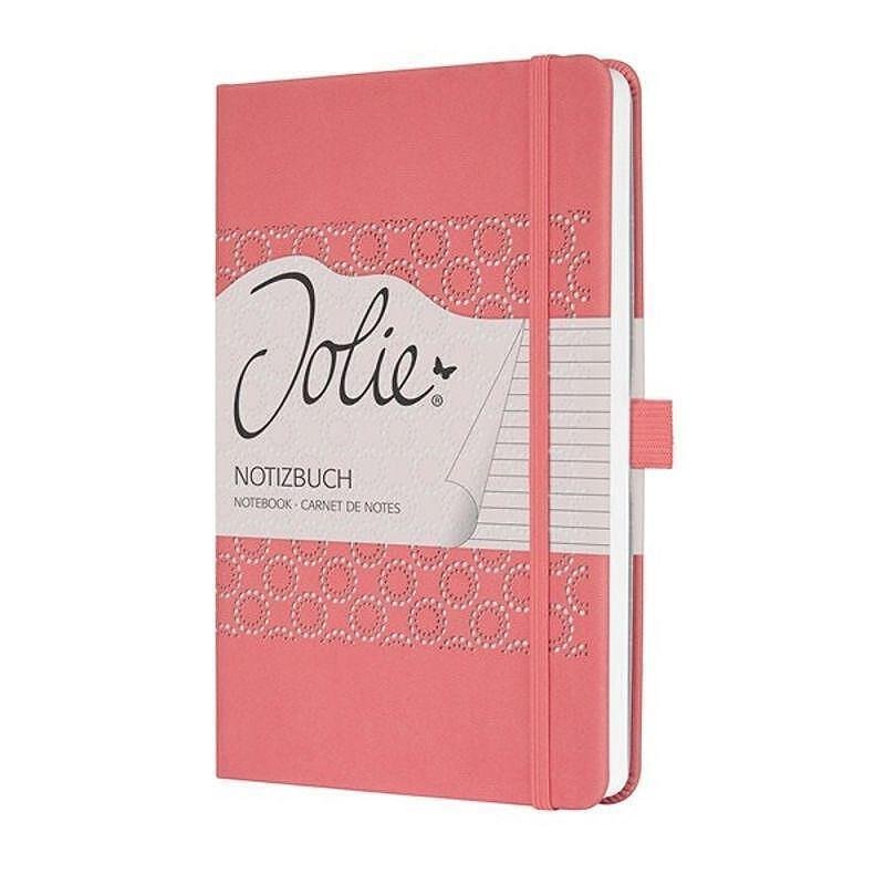 Бележник Sigel - Jolie, A5, на редове, твърди корици, Salmon Pink