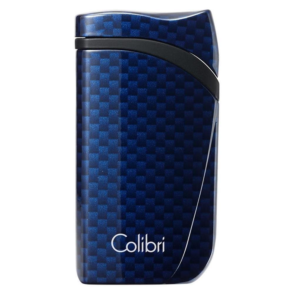 Запалка Colibri - Falcon II, карбонов дизайн, синя