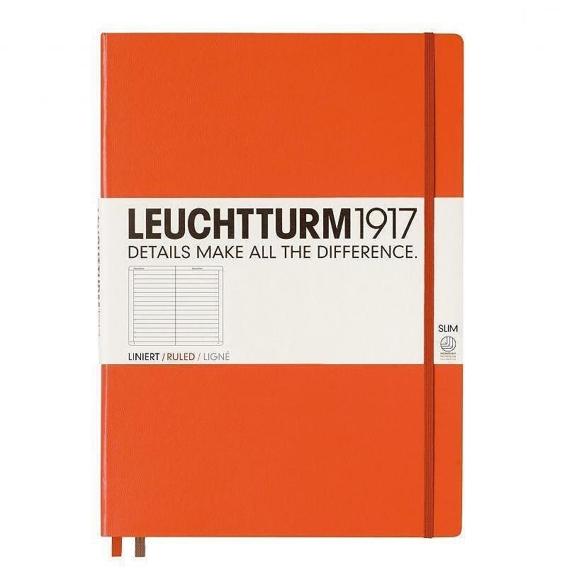Тефтер А4+ Leuchtturm1917 Notebook Master Slim Orange, твърда корица, на редове