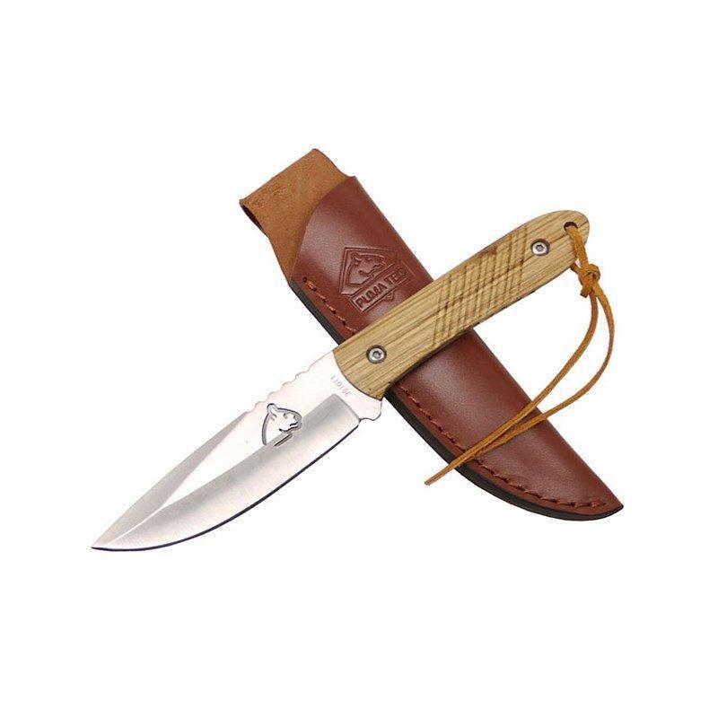Ловен нож Puma - Zebrano Wood, с кожена кания