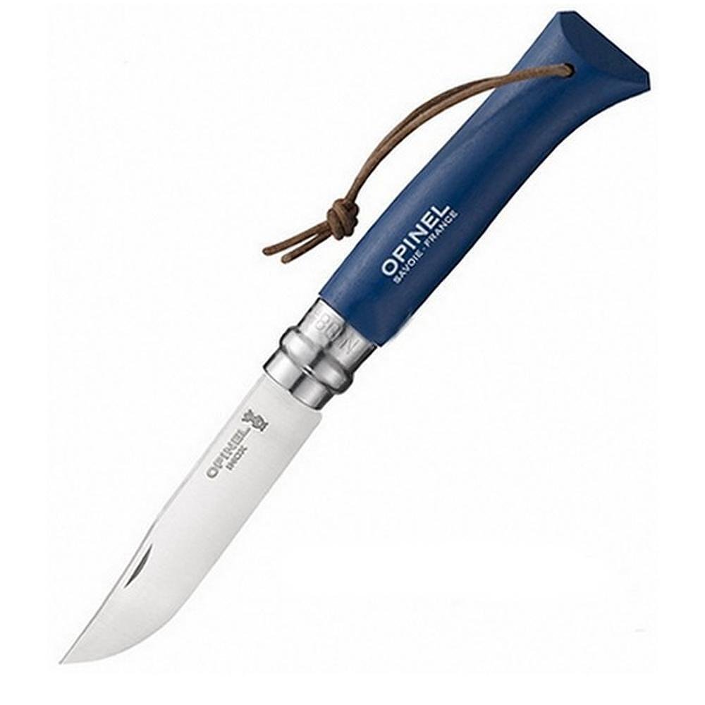 Сгъваем нож Opinel №8 Colorama Inox, острие 8.5 см, бук, син