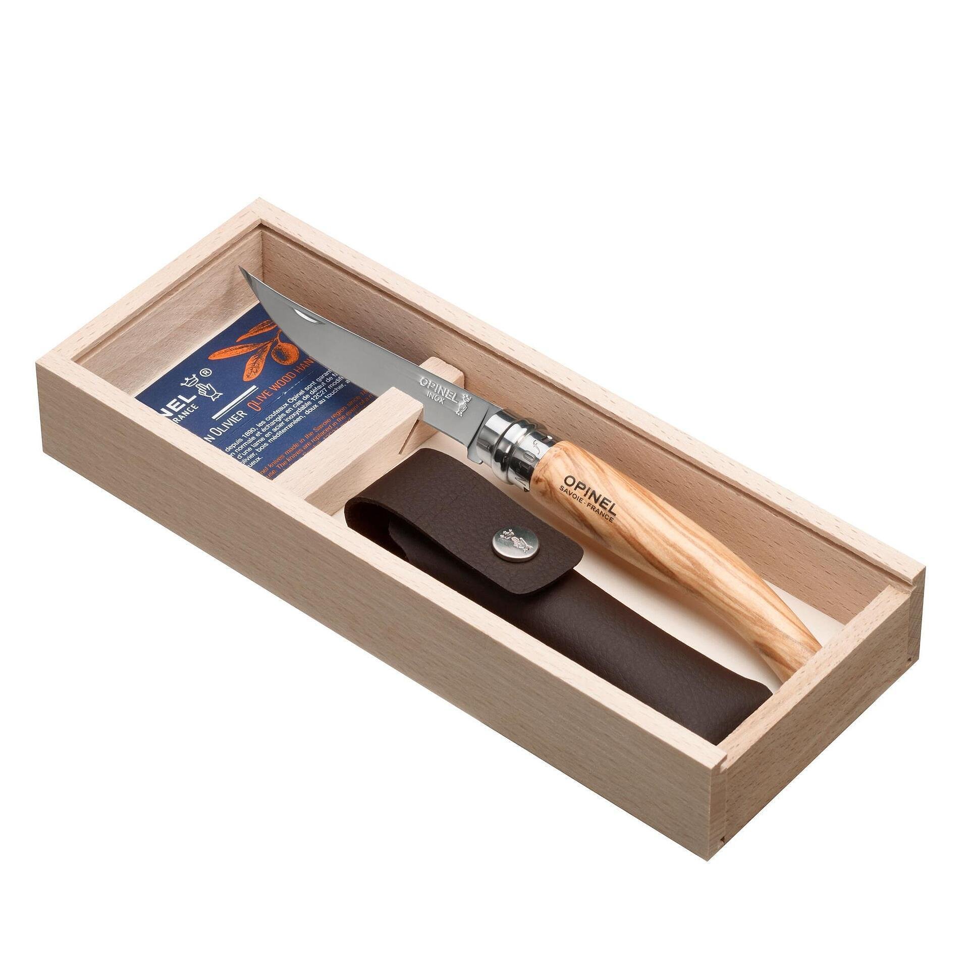 Сгъваем нож Opinel N°10 Les Effiles + кожен калъф