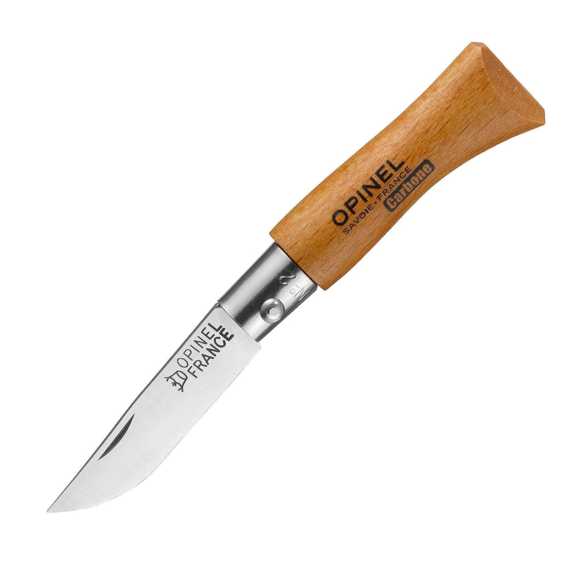 Сгъваем нож Opinel №2 Carbone, острие 3.5 см
