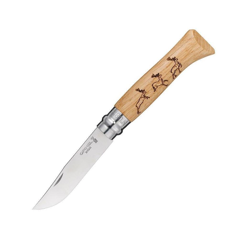 Сгъваем нож Opinel - Animalia №8 инокс, дъб, 8.5см острие, различни дизайни