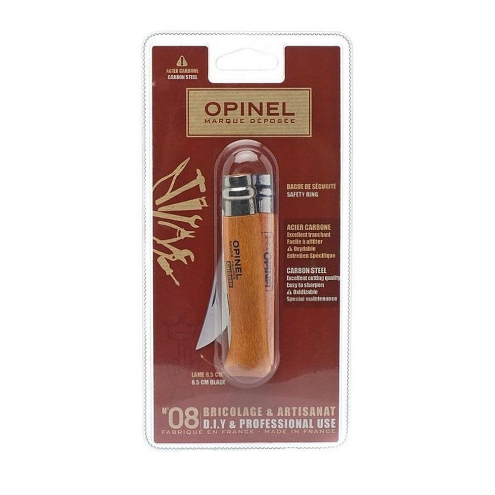 Сгъваем нож Opinel №8 Carbone, острие 8.5 см, в блистер