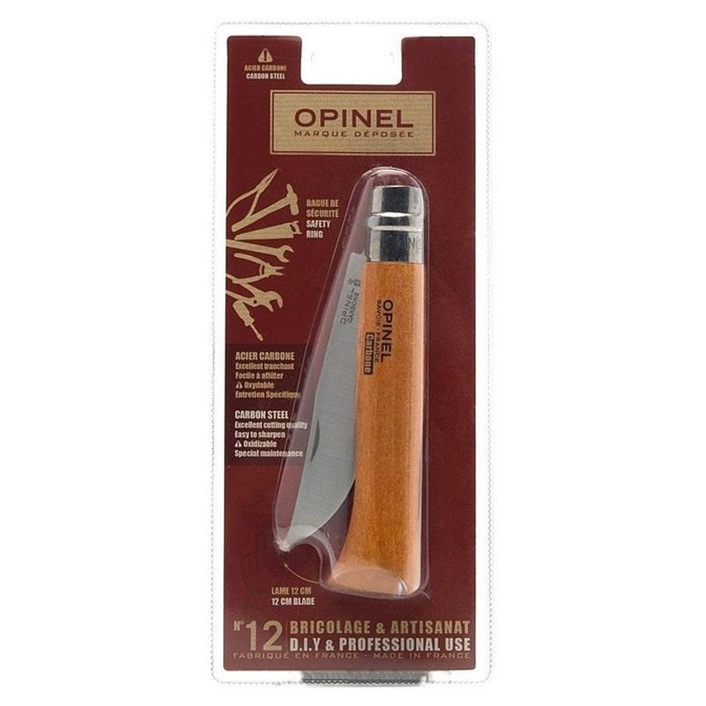 Сгъваем нож Opinel №12 Carbone, острие 12 см, в блистер