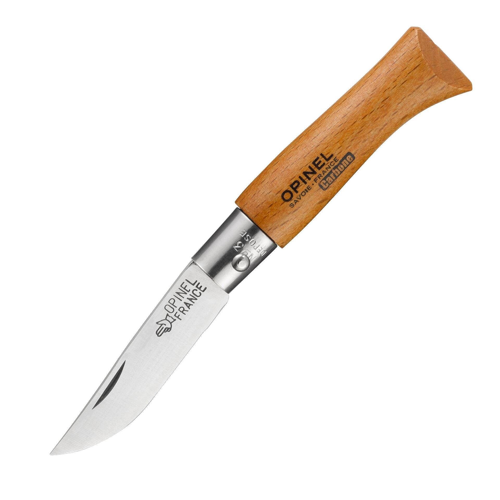 Сгъваем нож Opinel №3 Carbone, острие 4 см.