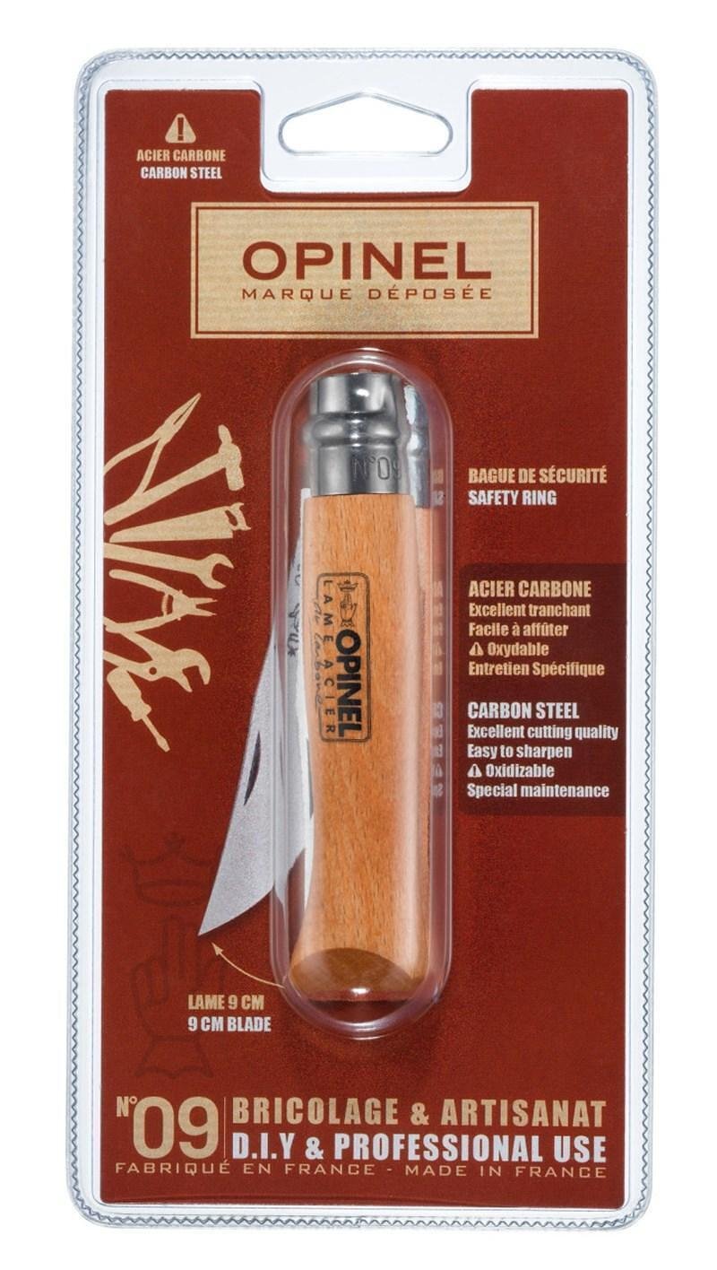 Сгъваем нож Opinel № 9 Carbone, острие 9 см, в блистер