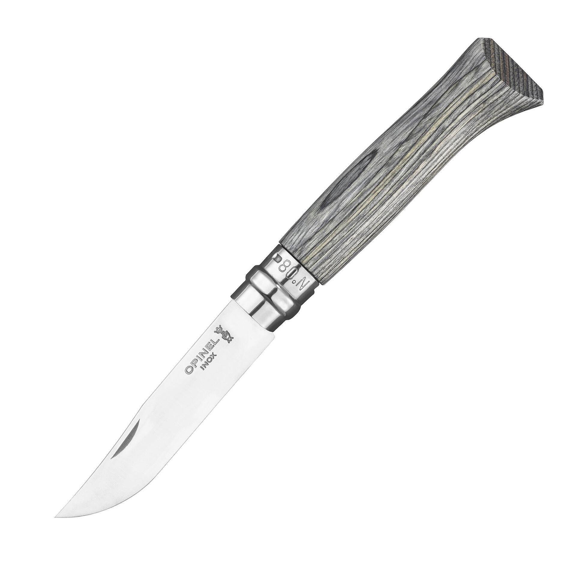 Сгъваем нож Opinel №8 Grey Laminated Birch, острие 8.5 см