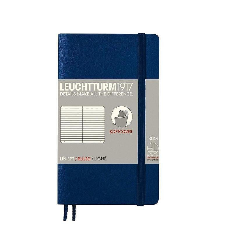 Тефтер А6 Leuchtturm1917 Notebook Soft Pocket Navy, на редове