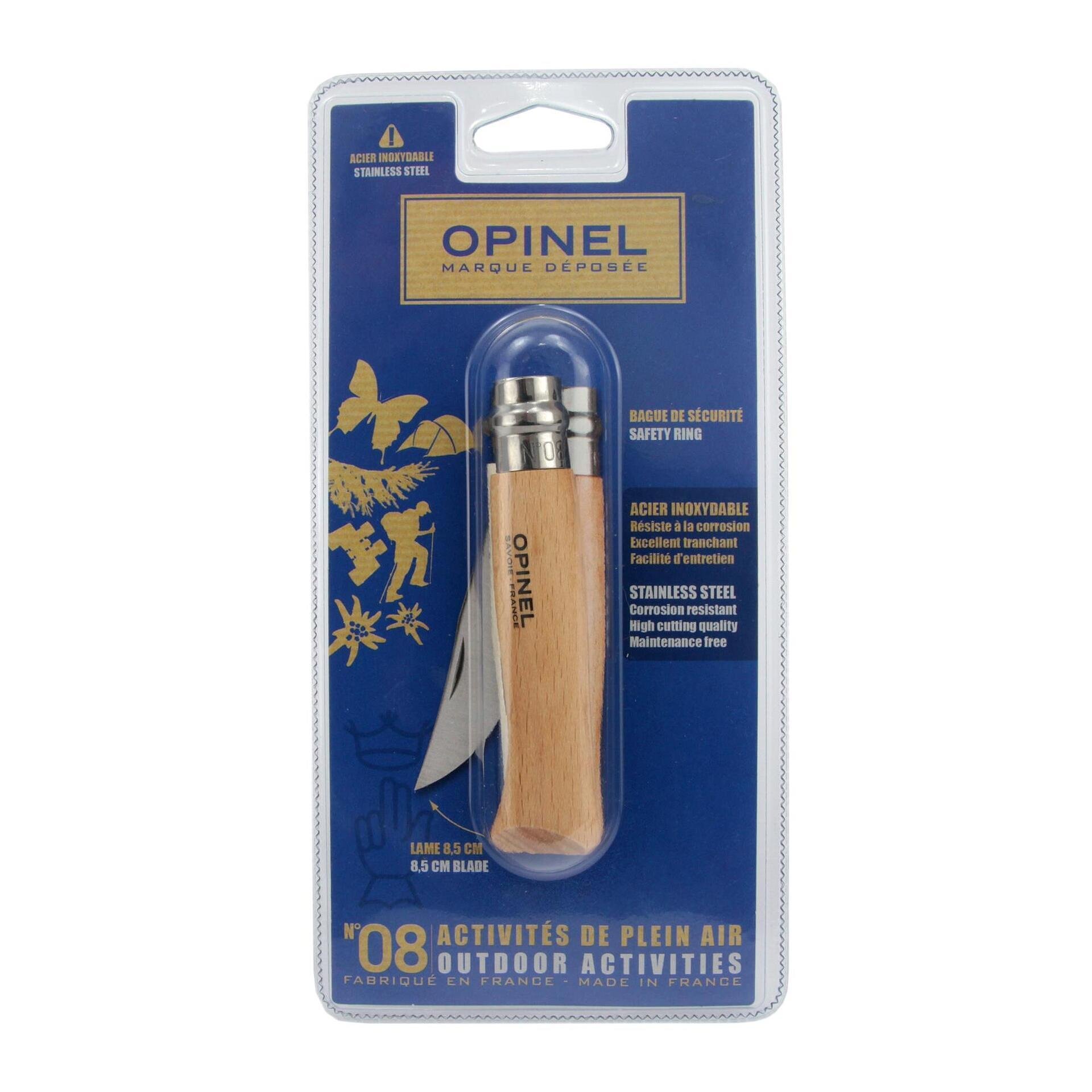 Сгъваем нож Opinel №8 Inox, острие 8.5 см, в блистер