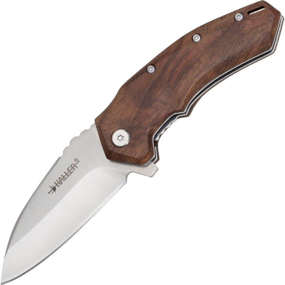 Сгъваем джобен нож Haller - Redwood, 7 см острие, дръжка от секвоя