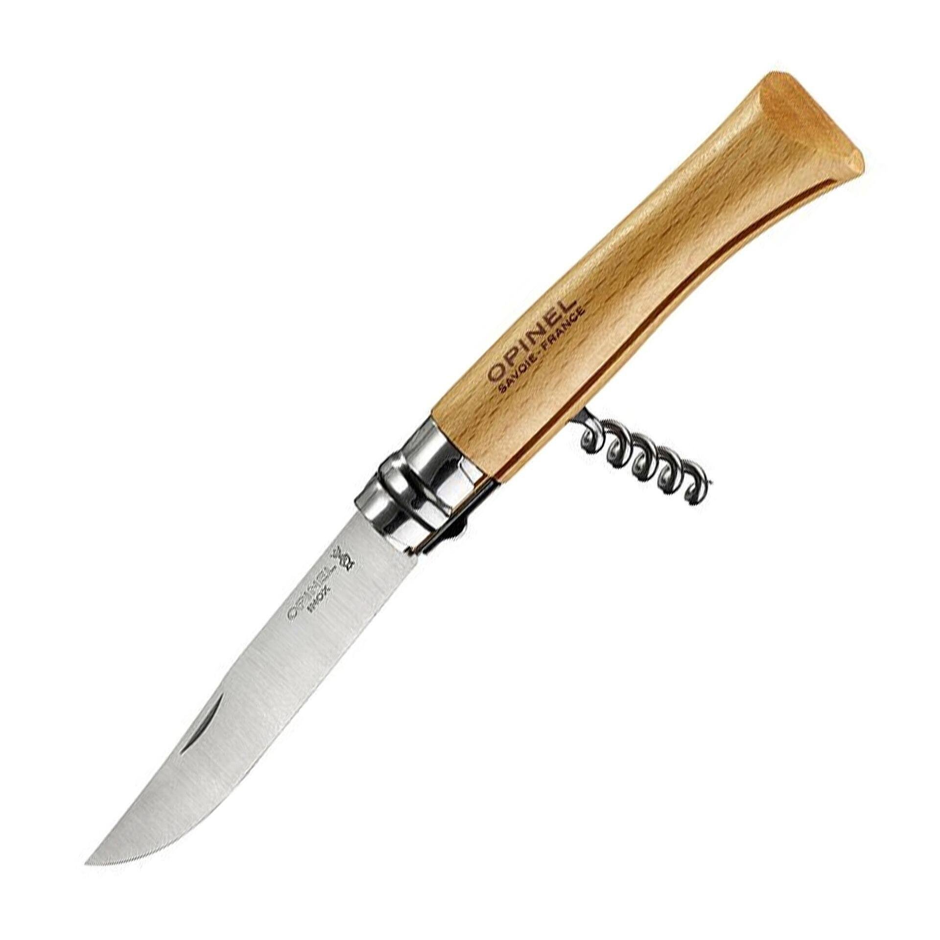 Сгъваем нож Opinel Inox №10 с тирбушон, острие 10 см