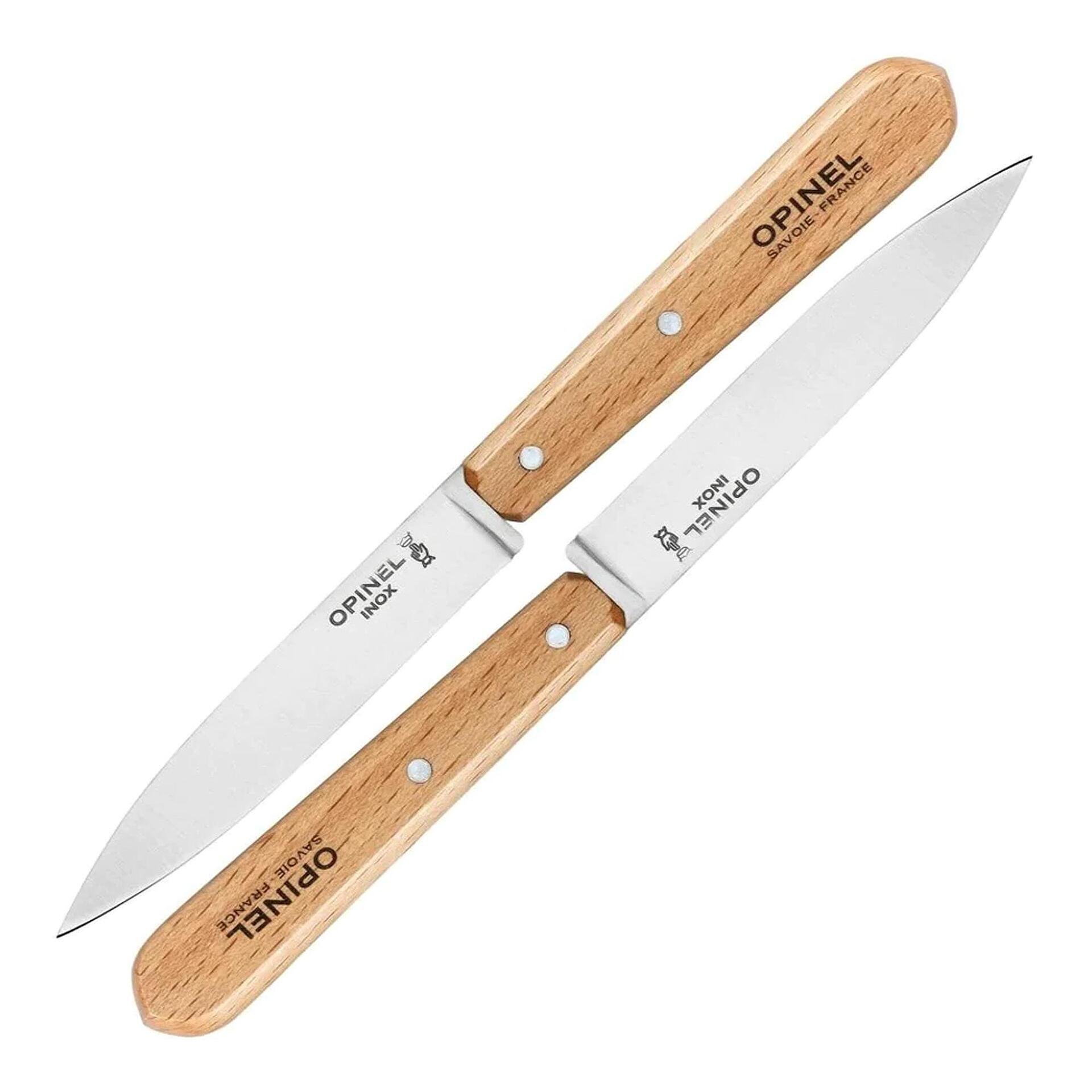 Комплект кухненски ножове Opinel Essentiels №112 Inox Natural, острие 10 см  - 2 броя