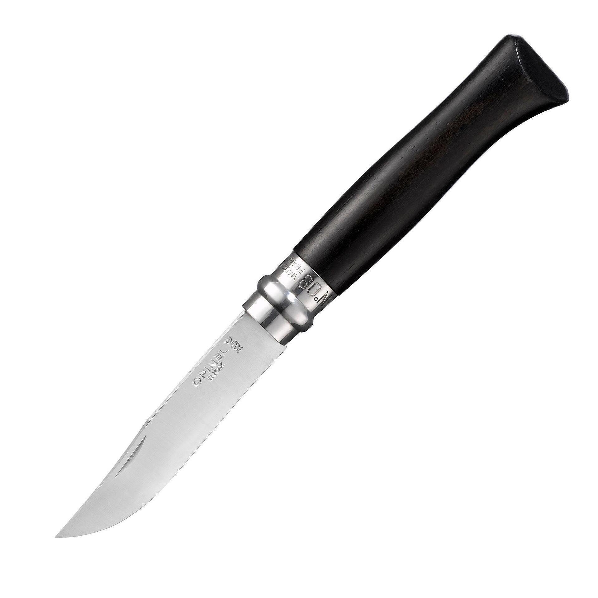Сгъваем нож Opinel №8 Inox, острие 8.5 см с абаносова дръжка