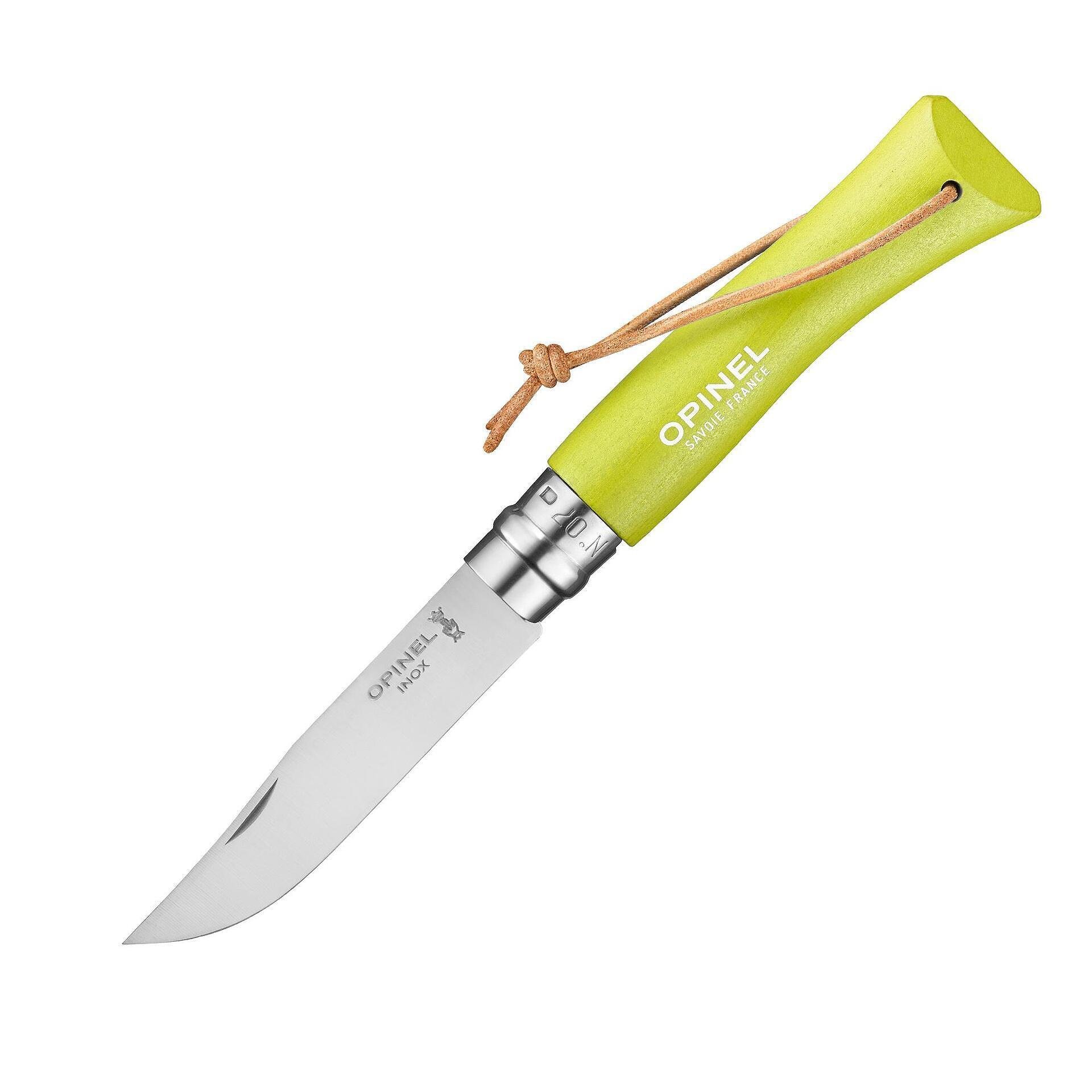 Сгъваем нож Opinel №7 Colorama Anis, острие 8 см