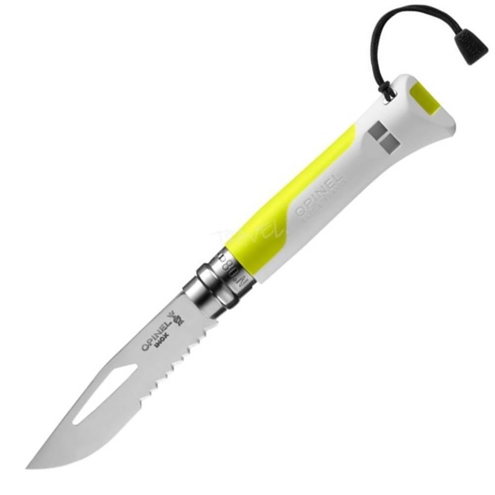 Туристически сгъваем нож Opinel Outdoor, острие 8.5 см, жълт