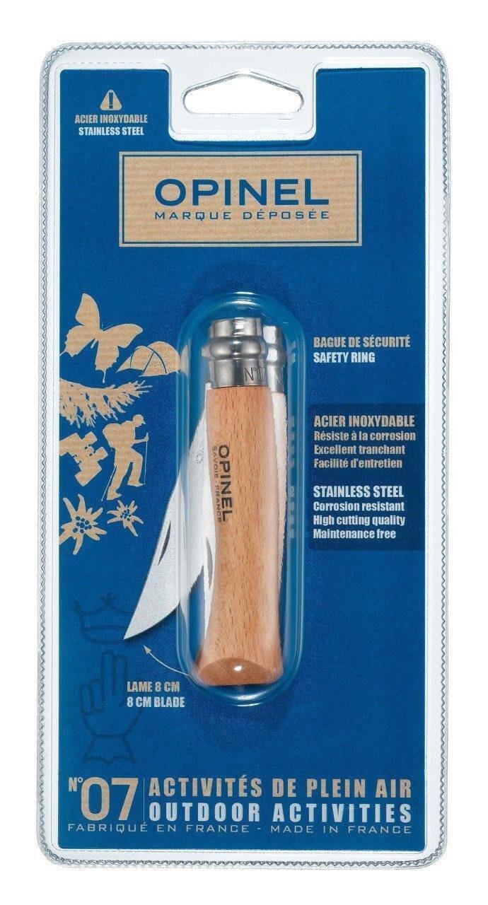 Сгъваем нож Opinel №7 Inox, острие 8 см, в блистер