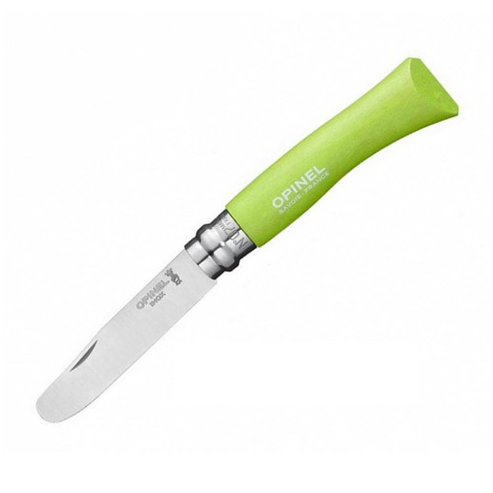 Сгъваем нож Opinel №7 Inox, заоблено острие 8 см, бук, зелен