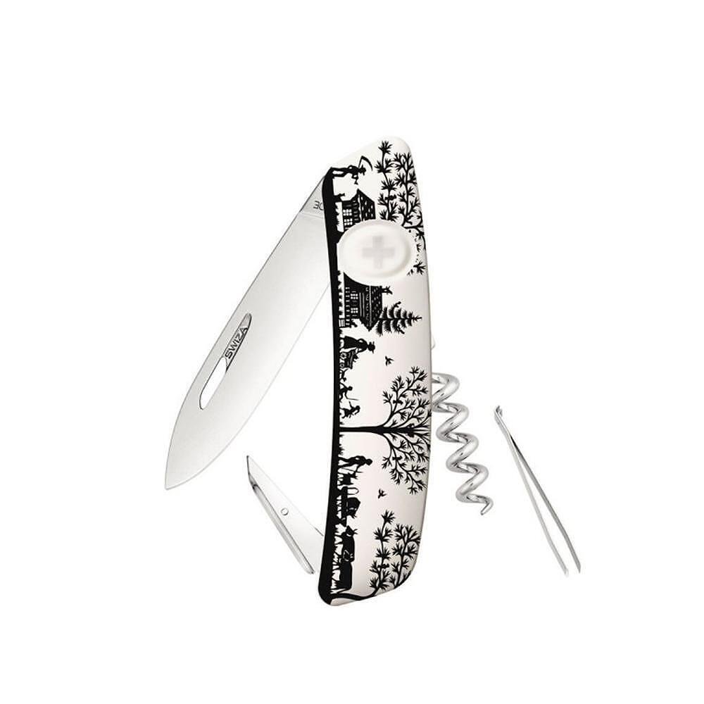 Швейцарско ножче SWIZA - D01 Heidiland White, 7.5см острие, 6x функции