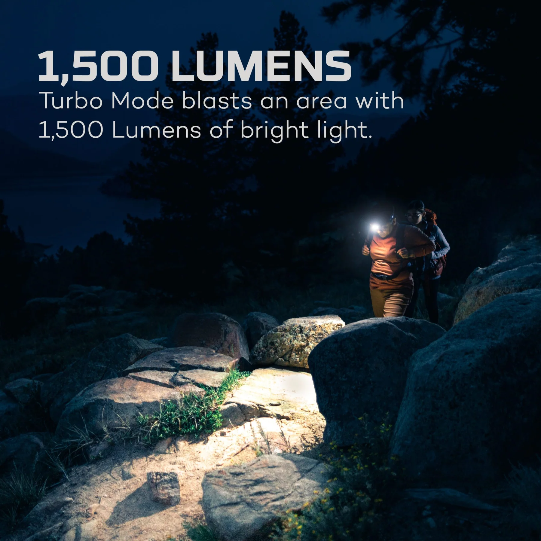 Челник Nebo - TRANSCEND 1500, 1500 lm, 18650 3200mAh презареждаема батерия, IPX7 защита - 3